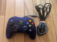 Xbox manette bleue / blue controller authentic