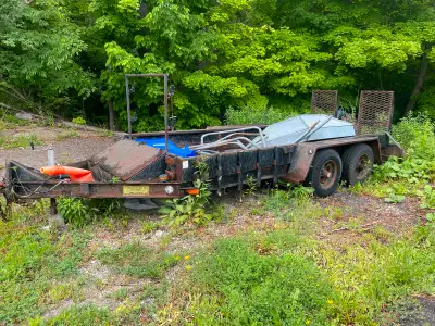 Tandem trailer for sale can carry mini ex bobcat Landscaping whatever you need