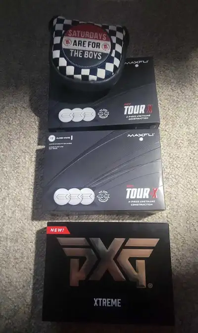 3 Dozen New Golf Balls Plus Putter Headcover , View more