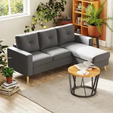 HOMCOM Sectional L Sofa Couch,Reversible Chaise, View more