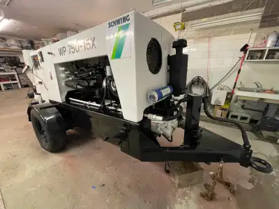 Schwing 750 50 yrd/per/hr wireless remote, serviced at dealer then out for one contract, now coming...