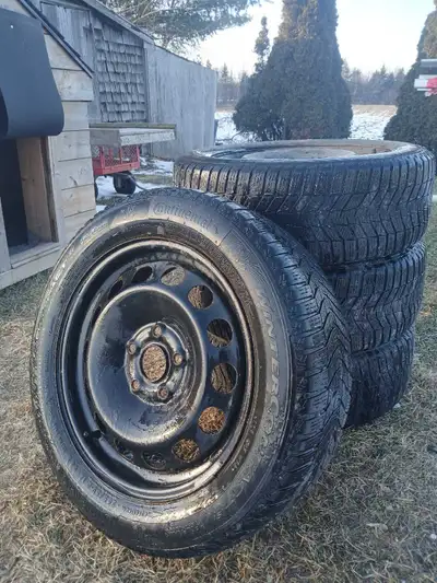 Well used winter tires. Came off of a VW Jetta.