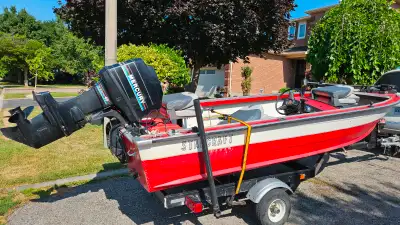 14’6” Aluminum Starcraft, equipped with a powerful Mercury 40HP four-cylinder outboard motor. Good p...