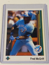 Rare Baseball Error Card Fred McGriff HOF Blue Jays 1/1? UD 1989
