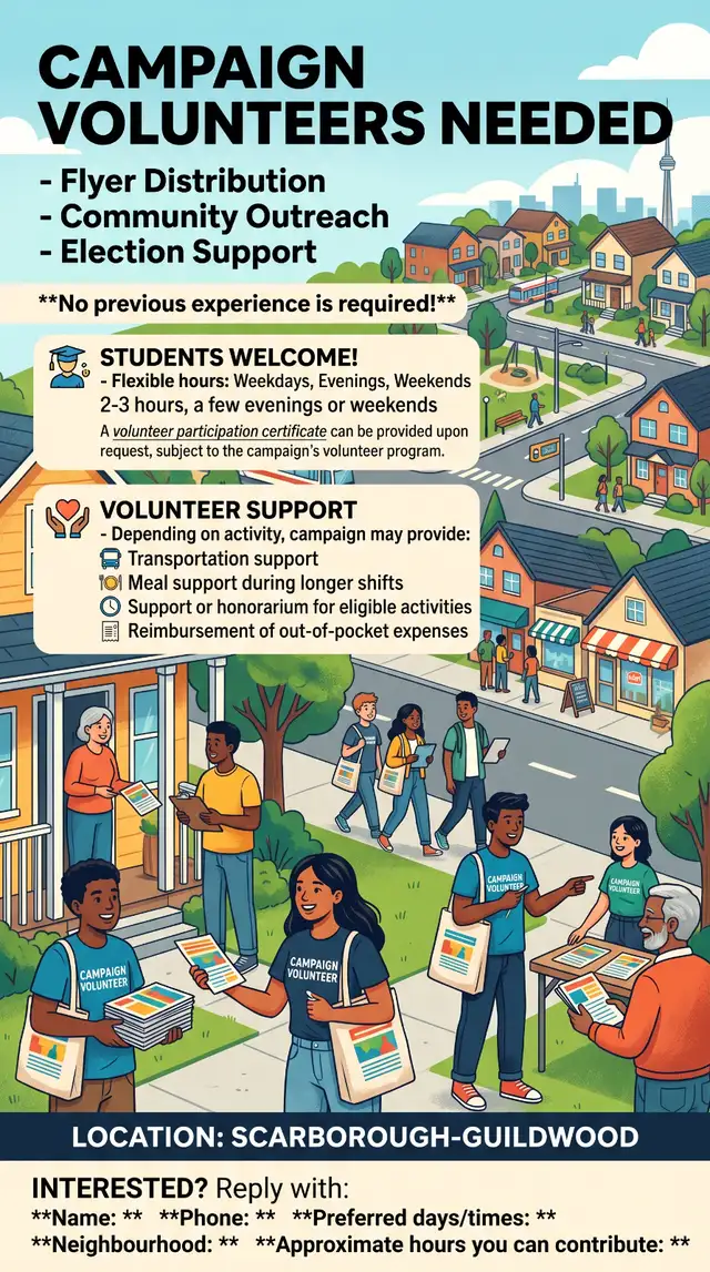 CAMPAIGN VOLUNTEERS NEEDED