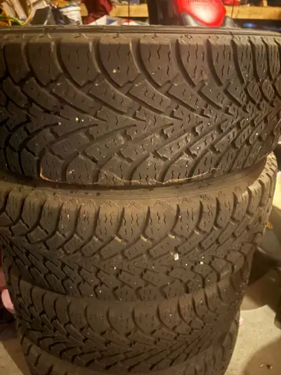Winter tires like new with rims 16 inch 205/55/16 payed 1100$ asking 600$ for all Was on a chevrolet...