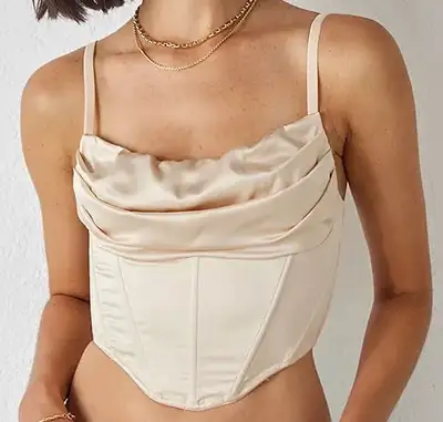 UO Lexi Satin Cowl Corset Top size XS New, View more