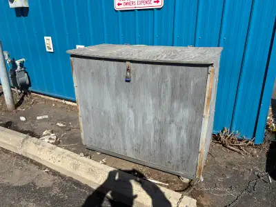 Wooden Storage Box, On Wheels, 48x43, $40!, View more