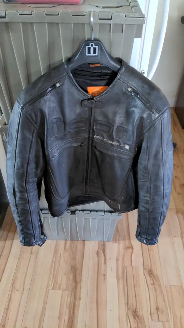 Icon XL Motorhead Motorcyle Leather Jacket