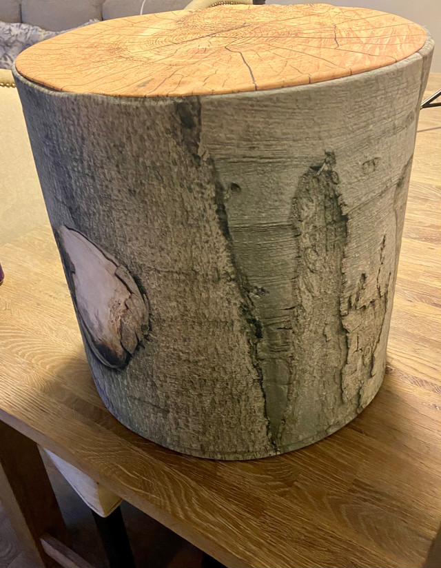 18’ Fabric Faux Wood Stump Stool/Foot Rest  in Other in London - Image 3