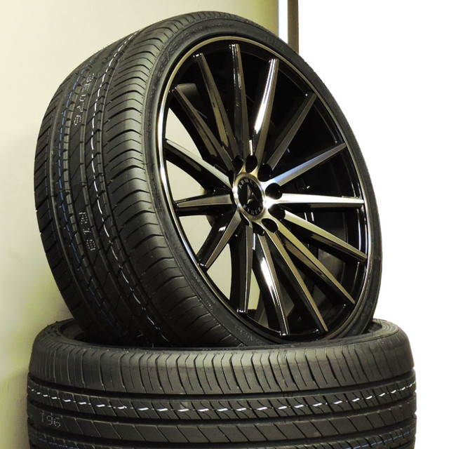NEW! gloss BLACK MACHINED 19" CONCAVE rims W/NEW TIRES!! rival in Tires & Rims in Edmonton - Image 3