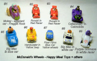 Vintage McDonald’s Wheels, 8 models, all working $8-$10