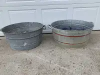 Vintage Galvanized Washtubs