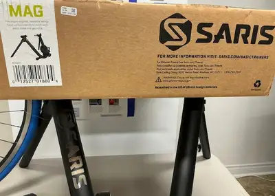 SARIS MAG INDOOR BIKE TRAINER & Trainer Tire on wheel, View more