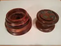 Vintage Baribocraft Solid Wood Candle Base/Pedestals