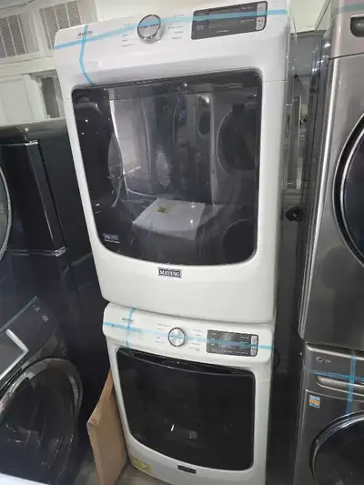 OAKVILLE! - CAN DELIVER Maytag 27" White Frontload Stack Washer, View more