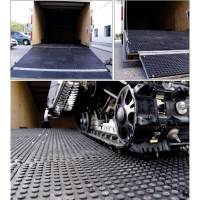 Snowmobile trailer mats