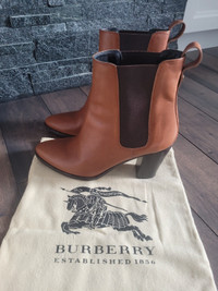 Burberry Boots - Size 11 (Euro 42) Genuine cognac brown leather
