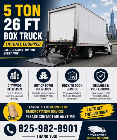 Box truck available, View more