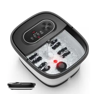 Brand New Foldable Foot Bath with Adjustable Heat/Black&White, View more
