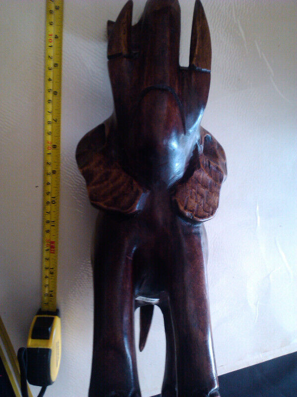 Elephant wood 14 inch tall has Jamaica carved on leg in Home Décor & Accents in City of Toronto - Image 4