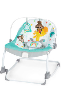 Bright Starts Wild Vibes Infant to Toddler Rocker with Vibration
