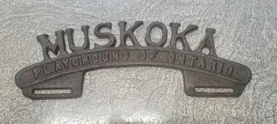 Muskoka License Plate Topper .  Playground of Ontario., View more