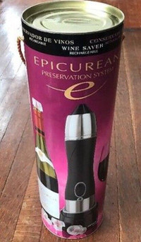 New Epicurean Preservation System Rechargeable Wine Saver