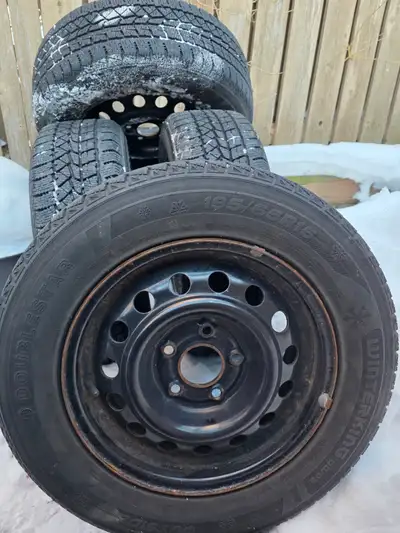 Winter tires (4 tires) for Hyundai Venu, 2021. Used for 3 seasons. Tires are on steel rims. Size is...