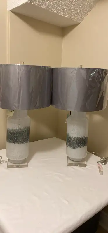 -BRAND NEW! - $100 EACH (save on tax) -Price FIRM -Grey / White -Brand: Max Studio Home -bulbs NOT I...