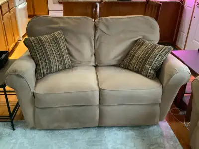 Lazy-boy manual reclining sofa and love seat, View more