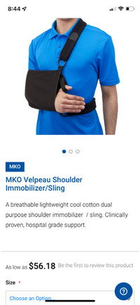 SLING / IMMOBILIZER for shoulder/arm injuries - size XL