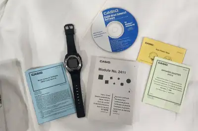 CASIO WQV-3M-1DR Wrist Camera Digital Watch Rare Vintage New with its Box NOS WQV-3, Software CD, Us...