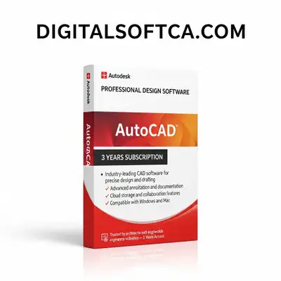 Visit for order: https://digitalsoftca.com Autodesk AutoCAD Three Year License Canada Deal – 100% ge...