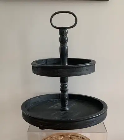 Black Two Tier Tray-large, View more