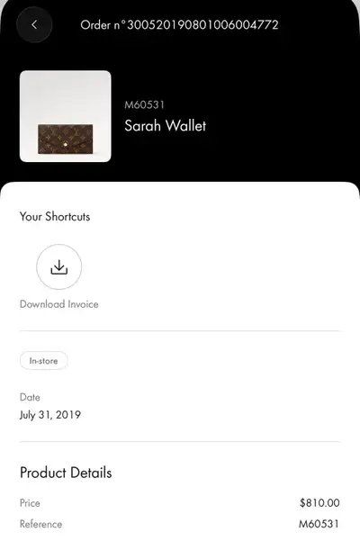 LV wallet, View more
