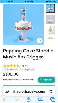 Surprise cake stand. Use with any cake to hide surprise inside.