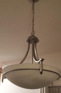 3 Bulb Pendant Light - Frosted Glass w/ Brushed Nickel Accent