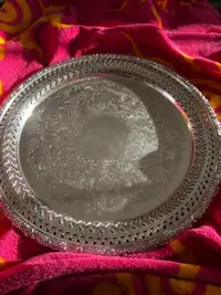 Silver Plated Tray With Great Detailing