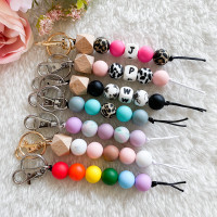 Silicone beaded keychains