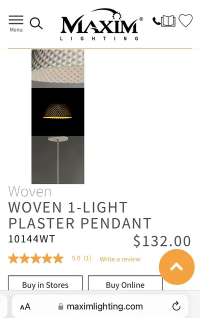 Maxim Lighting Pendant  (2 of them), View more