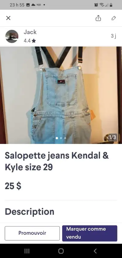 Salopette short en jeans Kendall & Kyle 29, View more