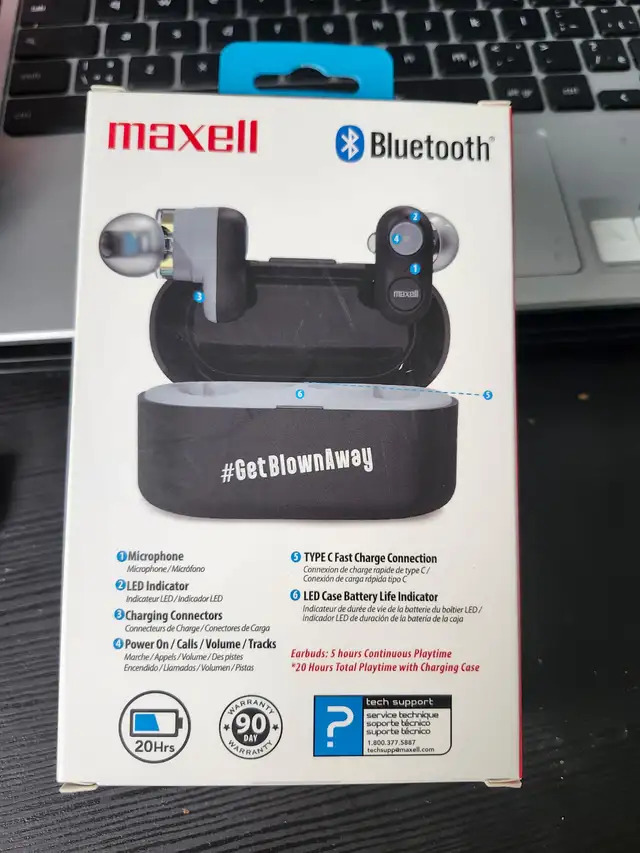 MAXELL BLUETOOTH EARBUDS in Headphones in Brockville - Image 2