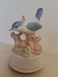 Bluebird Porcelain Rotating musical figurine Avon collectible