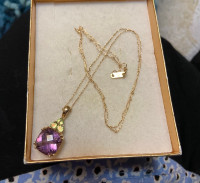 Amethyst and peridot necklace 