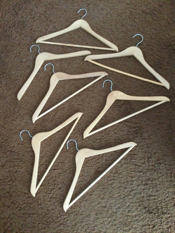 7 Wooden Clothes Hangers in Other in Prince George