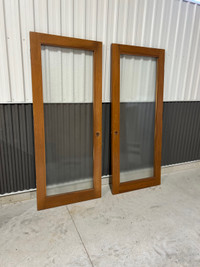 Wood glass interior doors