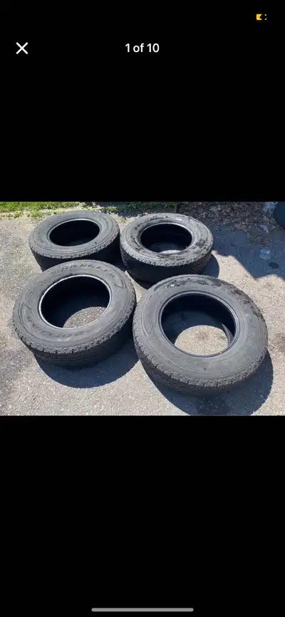 4 Goodyear Wrangler A/T Adventure Kevlar 245/75/17 all season off road truck mud tires. Lots of trea...