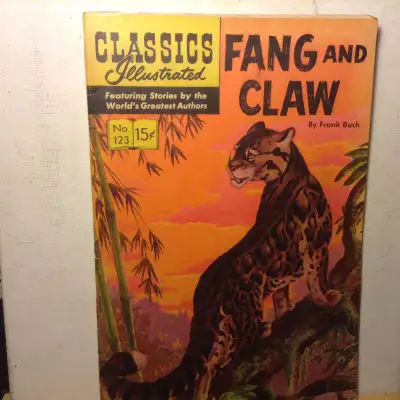 Classics Illustrated #123 G+ 1st PRINT Fang And Claw, View more