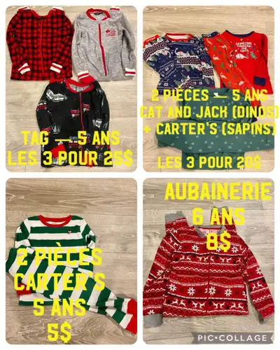 Pyjamas des fêtes (5-6 ans) (Carter’s, TAG, Cat and Jack), View more